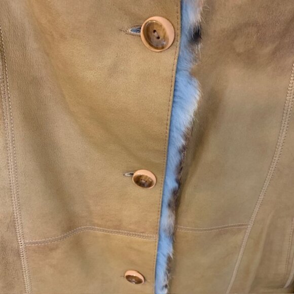 Overland Genuine Leather & Fur Jacket, Size Large - Picture 5 of 16